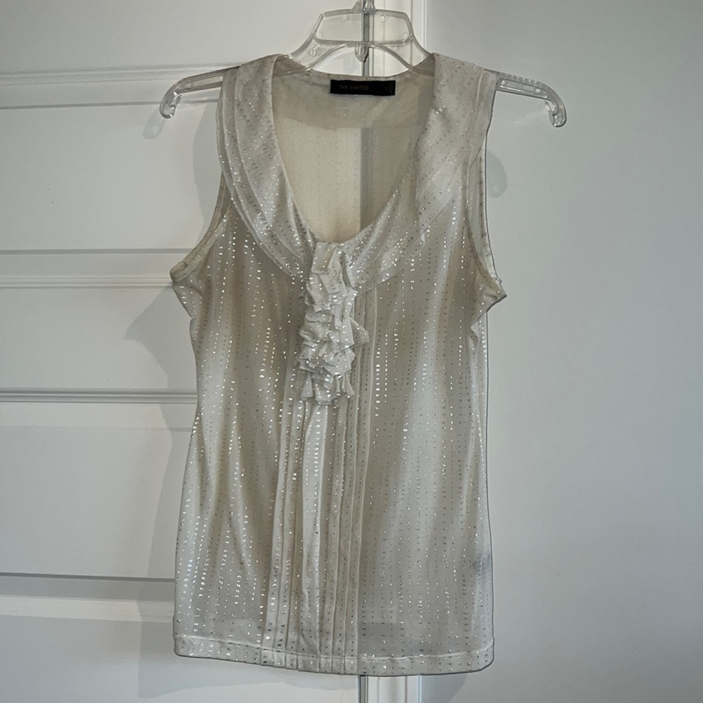 Cream and silver dusted blouse